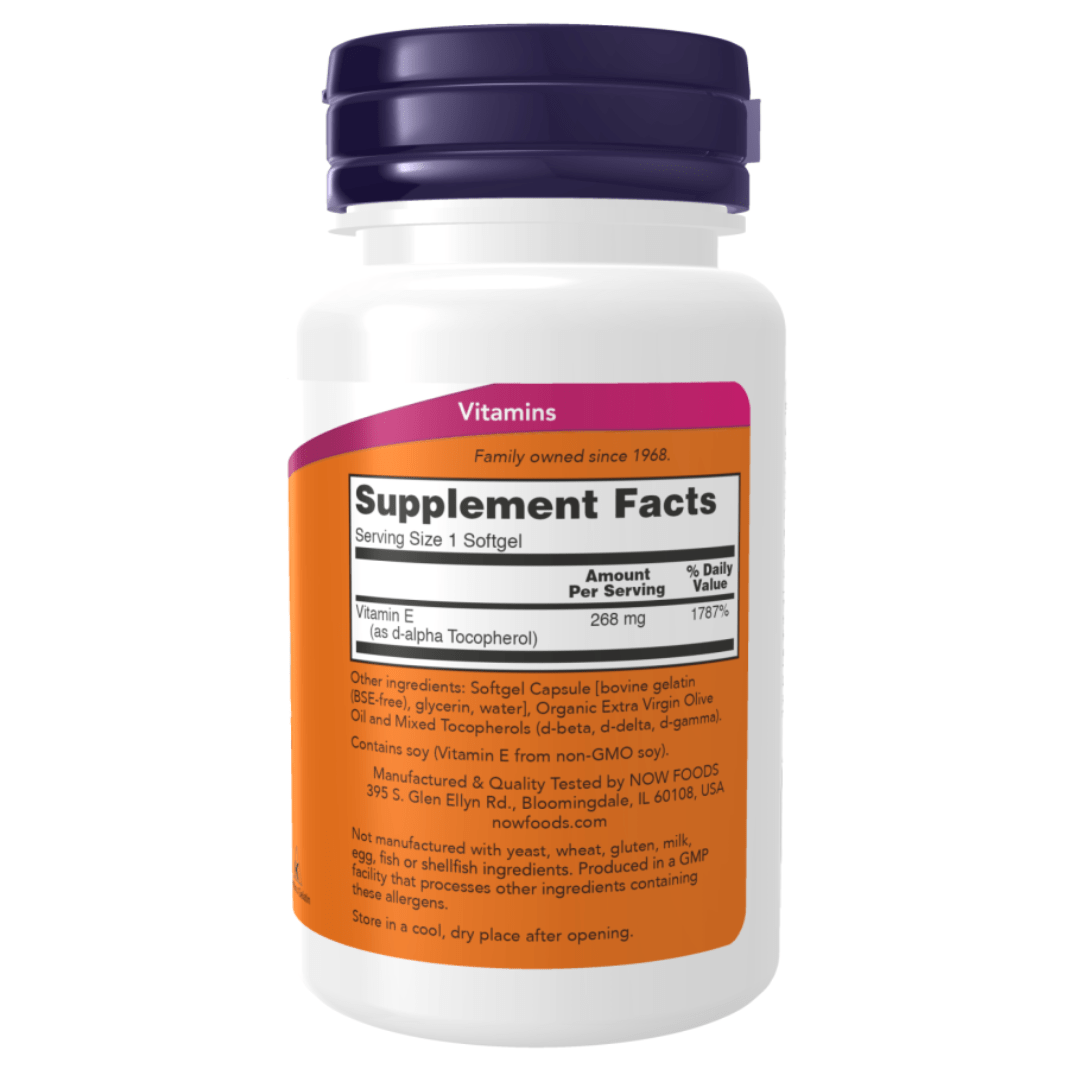 NOW Foods Vitamin E-400 Mixed Tocopherols – 100 Softgels
