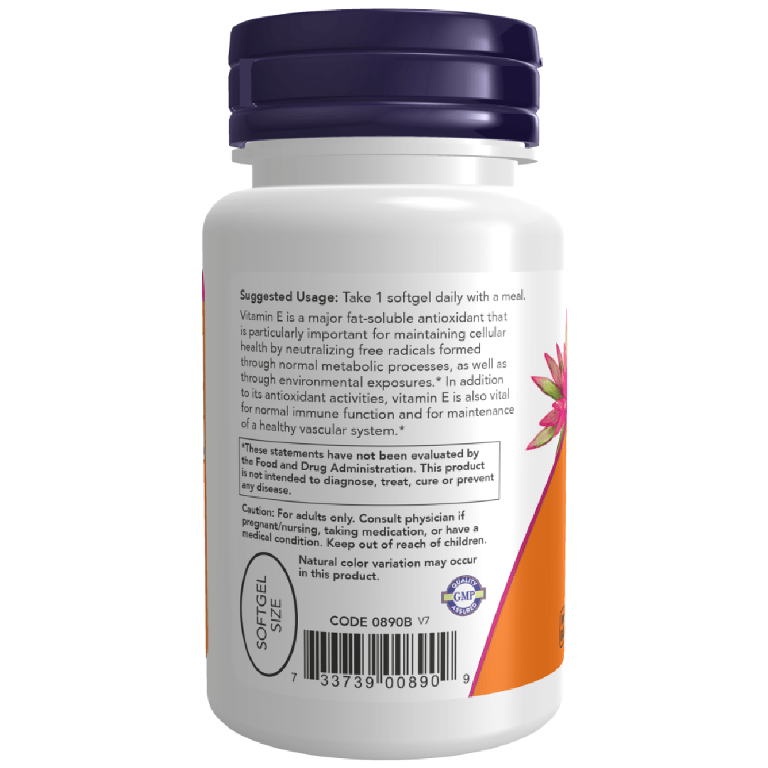 NOW Foods Vitamin E-400 Mixed Tocopherols – 100 Softgels