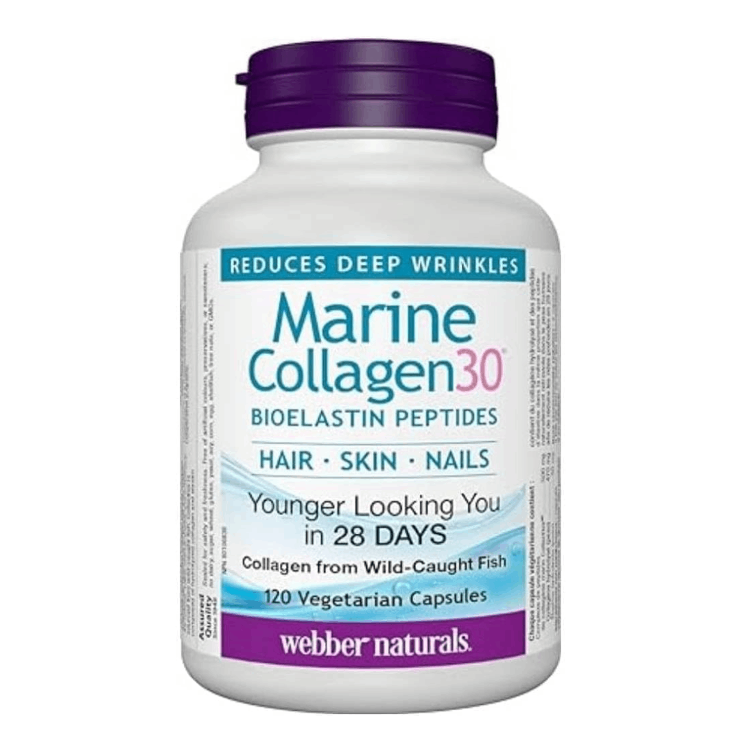 Webber Naturals Marine Collagen30 Bioelastin Peptides Capsules  120 Capsules