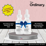 Budget Pack: Niacinamide 10% + Zinc 1% & Alpha Arbutin 2% + HA (The Ordinary)
