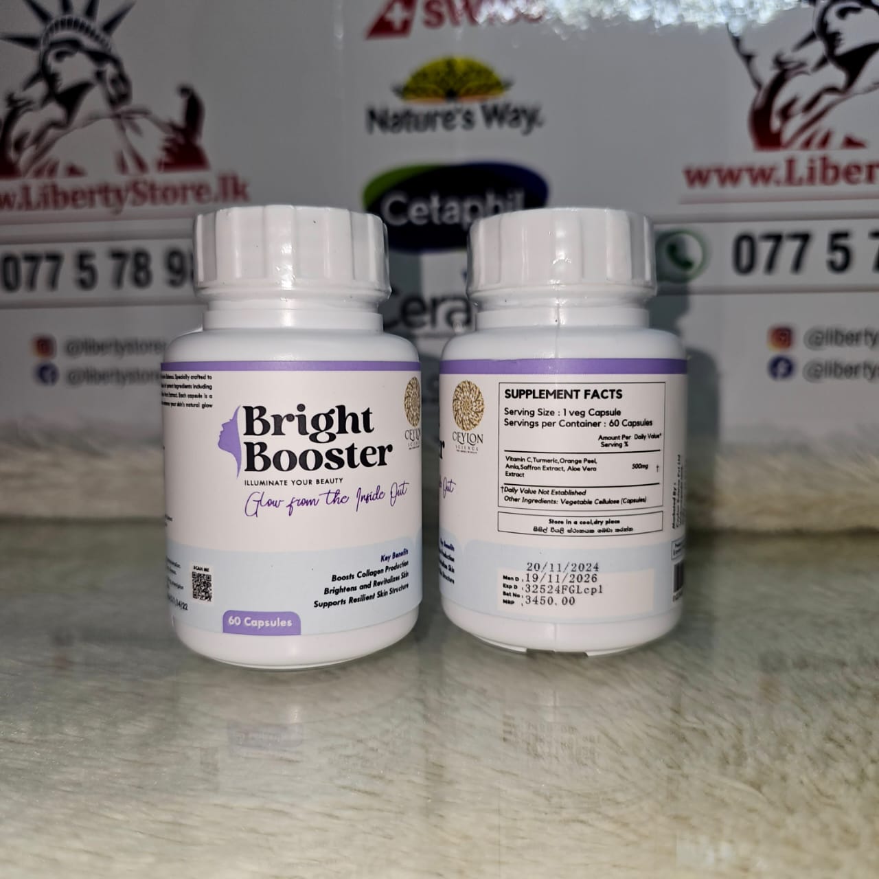 Ceylon Science Bright Booster – 60 Veg Capsules