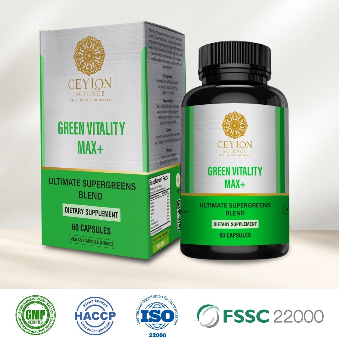 Ceylon Science  Green Vitality Max+ 60 Veg Capsules