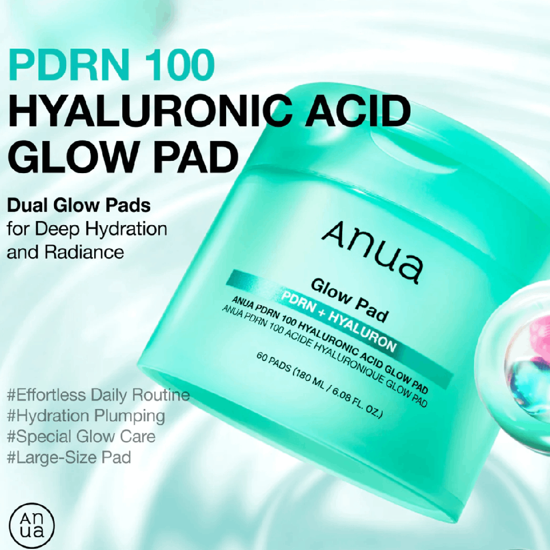 ANUA PDRN 100 Hyaluronic Acid Glow Pads