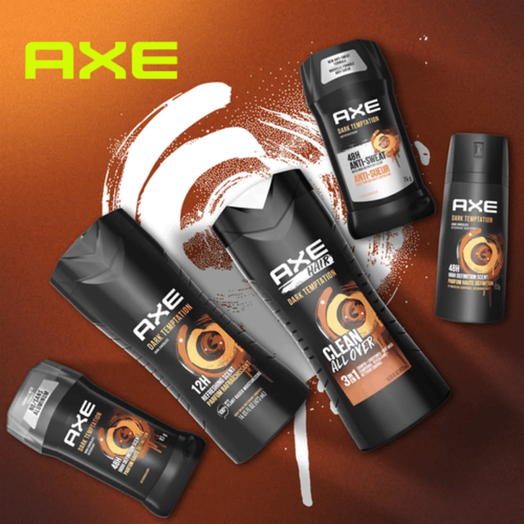 Axe Hair 3 In 1 Shampoo Conditioner Body Wash Dark Temptation Clean All Over 473 ml