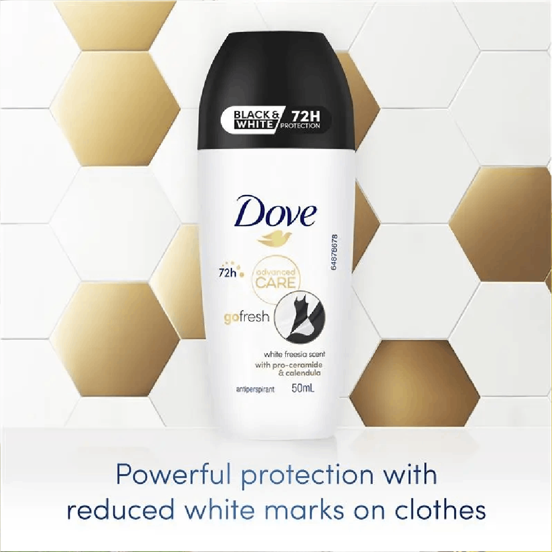Dove Advanced Care Roll-On 72H Black & White 50ml