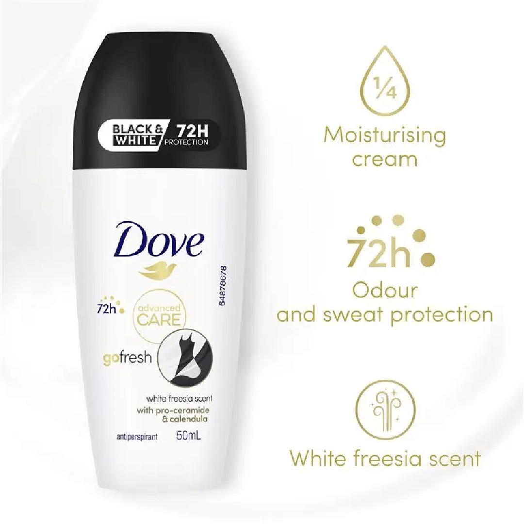 Dove Advanced Care Roll-On 72H Black & White 50ml