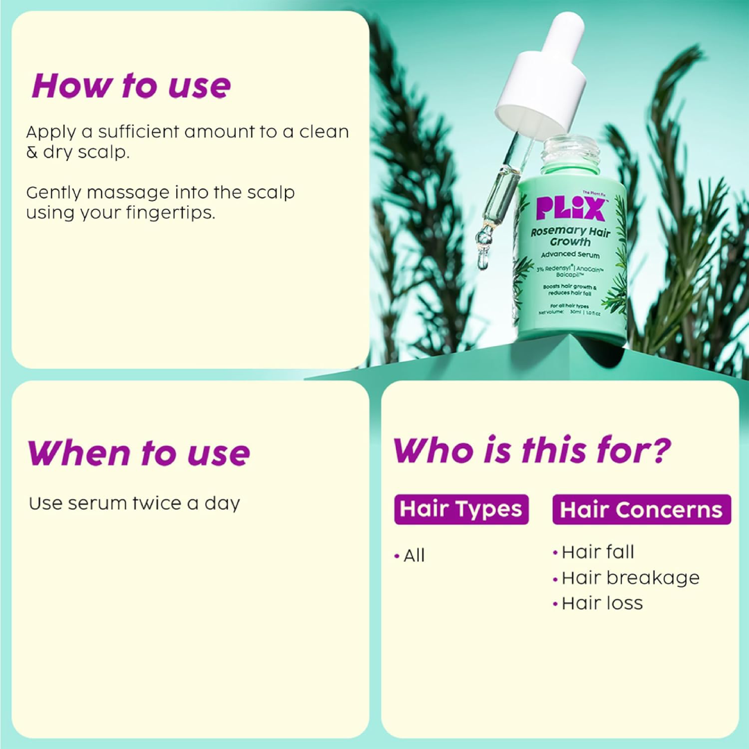 Plix Rosemary Hair Growth Serum 30ml