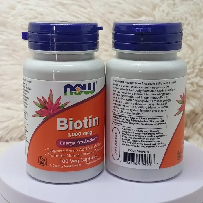Now Foods Biotin 1000 mcg 100 Veg Capsules - Image 4