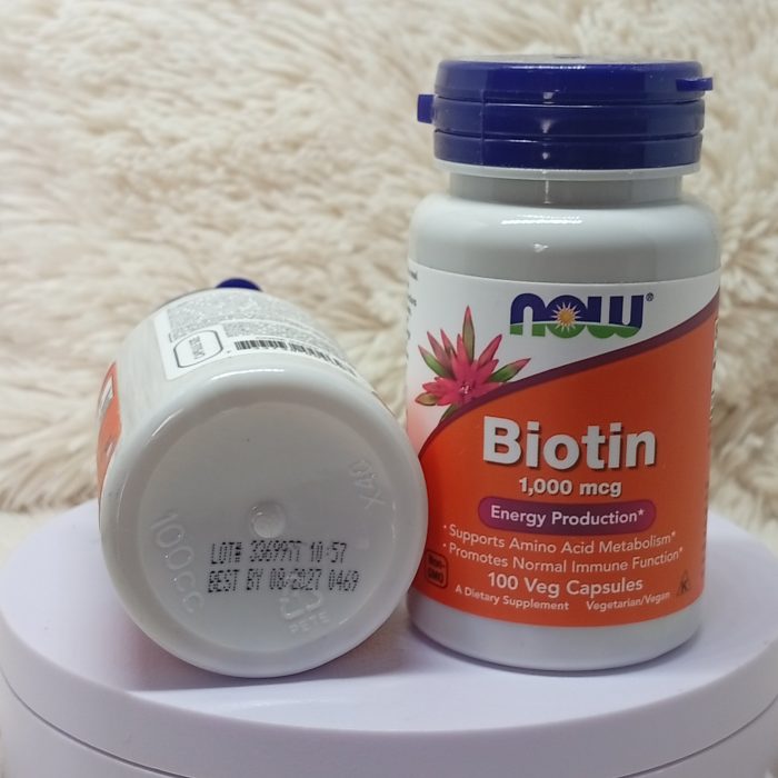 Now Foods Biotin 1000 mcg 100 Veg Capsules - Image 2