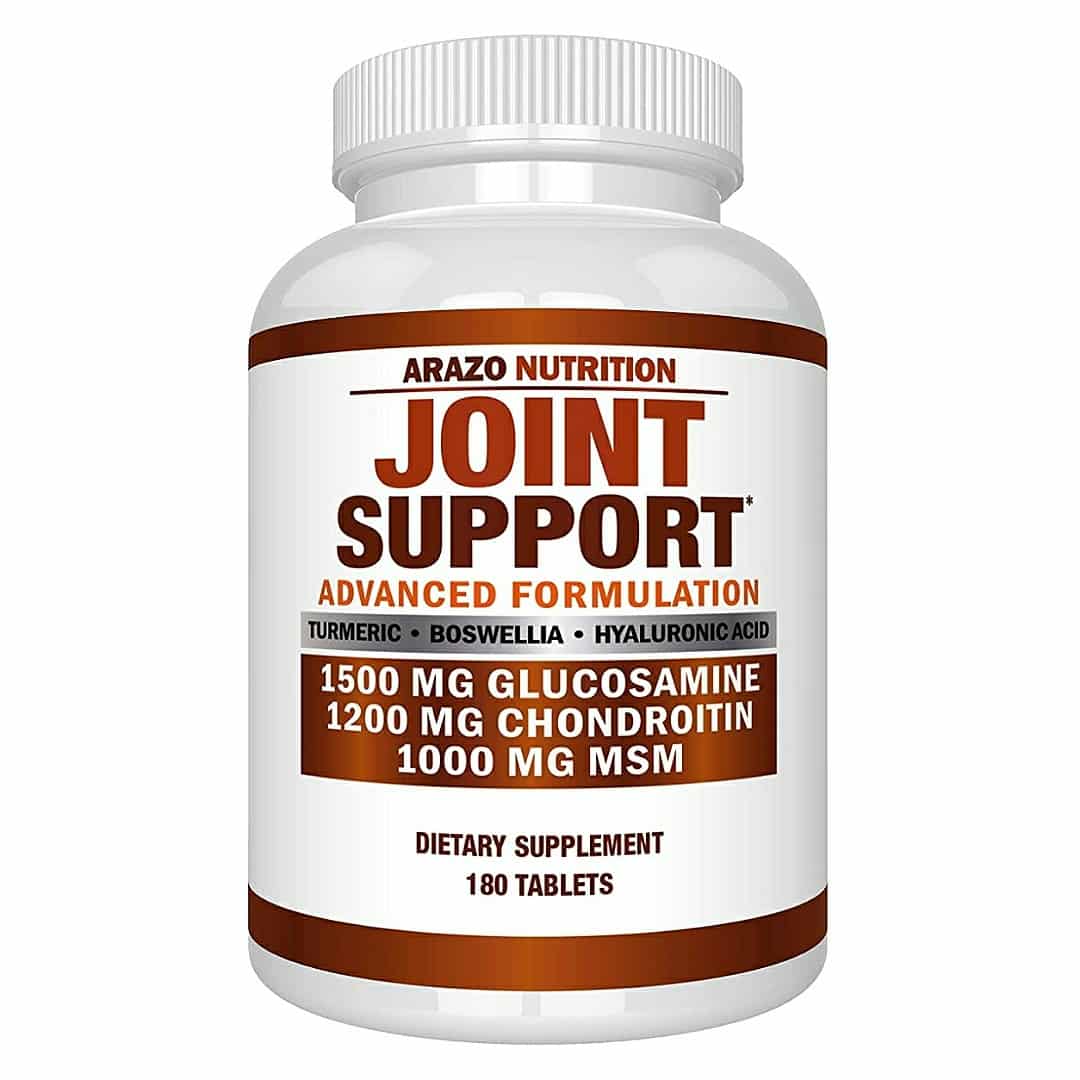 Glucosamine Chondroitin Turmeric Msm Boswellia – Joint Support Supplement for Relief 180 Tablets – Arazo Nutrition