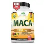 Organic Maca Root Black, Red, Yellow 1900 MG per Serving  150 Vegan Capsules Peruvian Maca Root Gelatinized 100% Pure