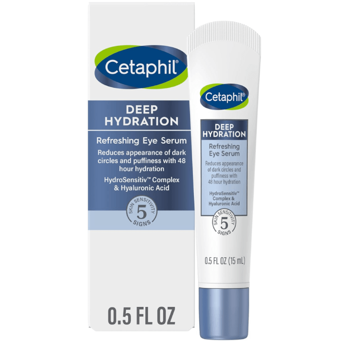 Deep Hydration Refreshing Eye Serum 48 Hour Hydrating Under Eye Cream For Dark Circles and Puffiness - Image 1