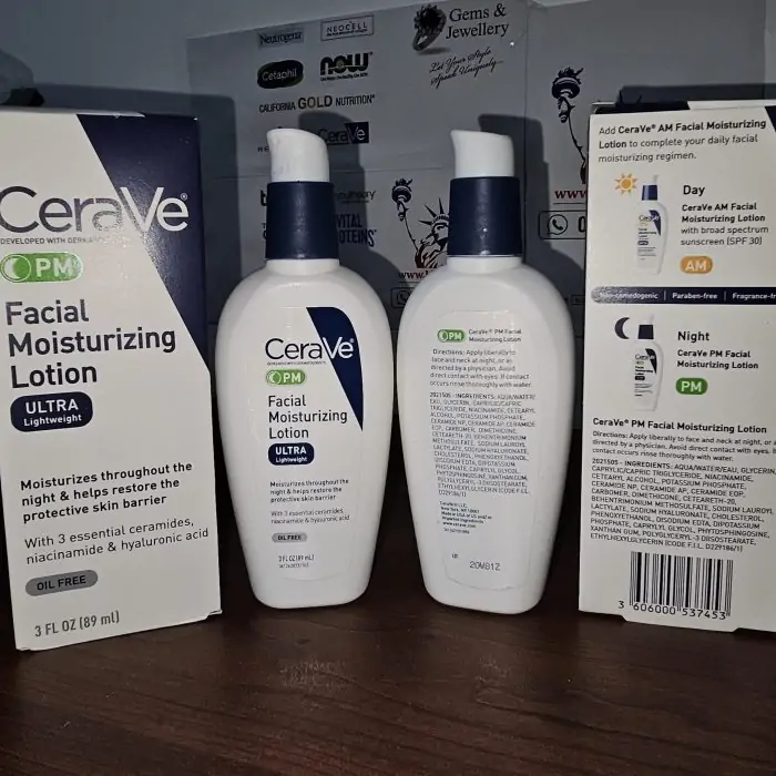 CeraVe PM Facial Moisturizing Lotion for Women & Men 89ml - Image 2