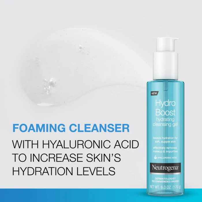 Neutrogena Hydro Boost Lightweight Hydrating Facial Cleansing Gel 170ml - Image 2