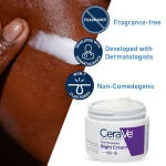 (Discounted Product ) CeraVe Skin Renewing Night Cream Niacinamide, Peptide Complex, and Hyaluronic Acid Moisturizer for Face 1.7 Ounce Canada - Image 2