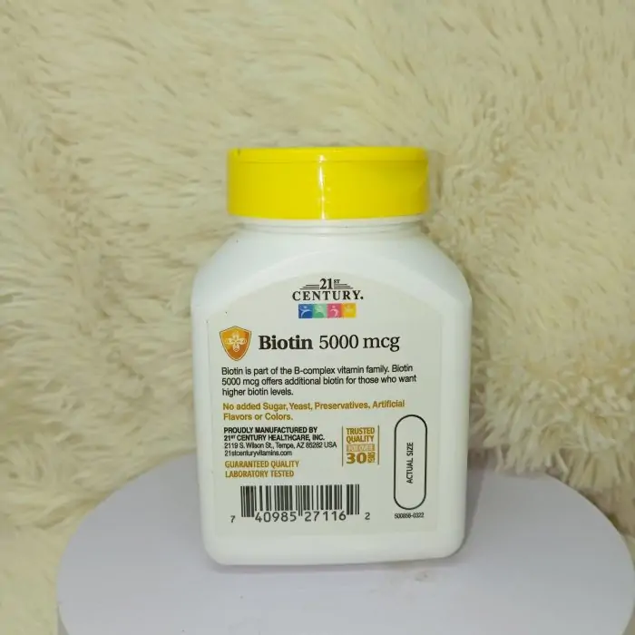 21st Century Biotin 5,000 mcg110 Capsules - Image 6