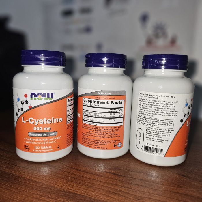 NOW Supplements L-Cysteine 500 mg - Image 2