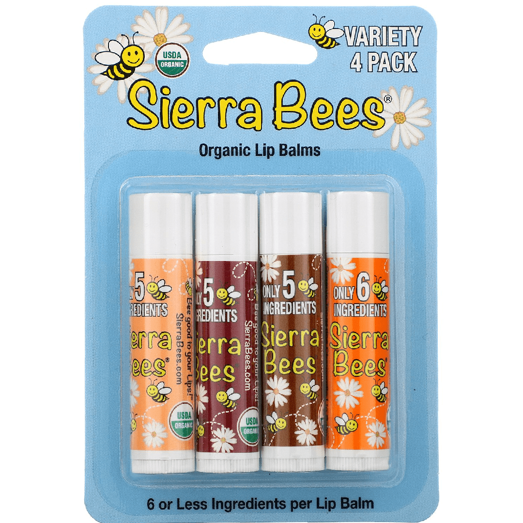 Sierra Bees, Organic Lip Balm Variety Pack, 4 Pack