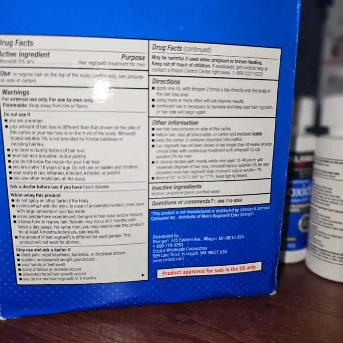 6 Months Kirkland Minoxidil 5% Extra Strength Hair Loss Regrowth Treatment Men - Image 4