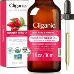 Cliganic USDA Organic Rosehip Seed Oil for Face