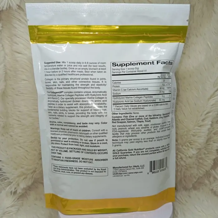 California Gold Nutrition, CollagenUP, Marine Hydrolyzed Collagen + Hyaluronic Acid + Vitamin C, Unflavored - Image 5