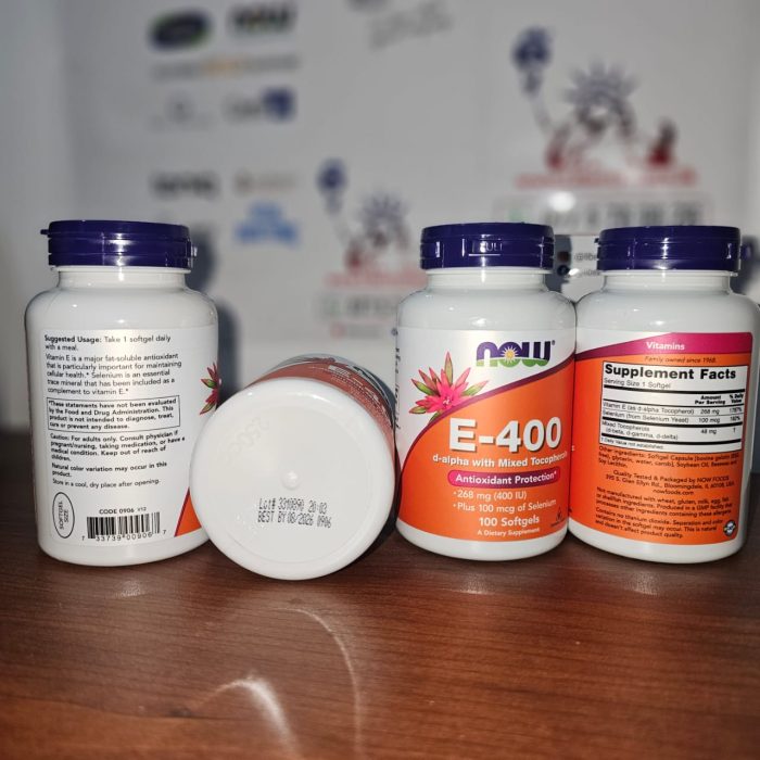 Now Foods Vitamin E-400 Softgels - Image 2