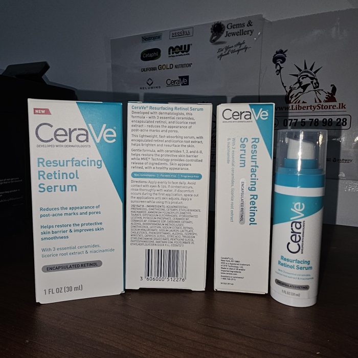 CeraVe Po-re Refining, Resurfacing, Brigh-Ten-ing Retinol Facial Serum 30ml - Image 2