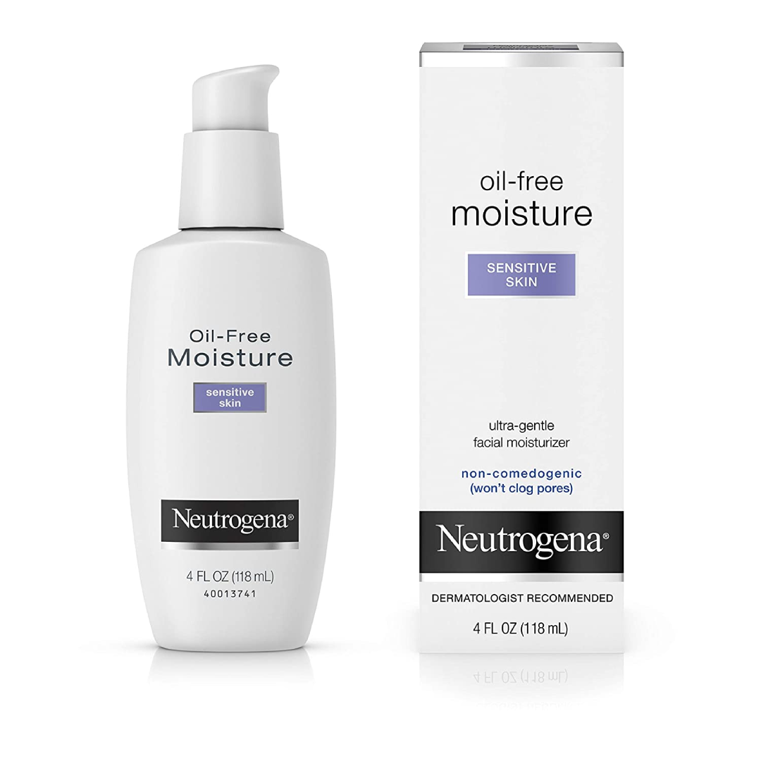 Neutrogena Oil Free Facial Moisturizer, Sensitive Skin, 4 Fl Oz