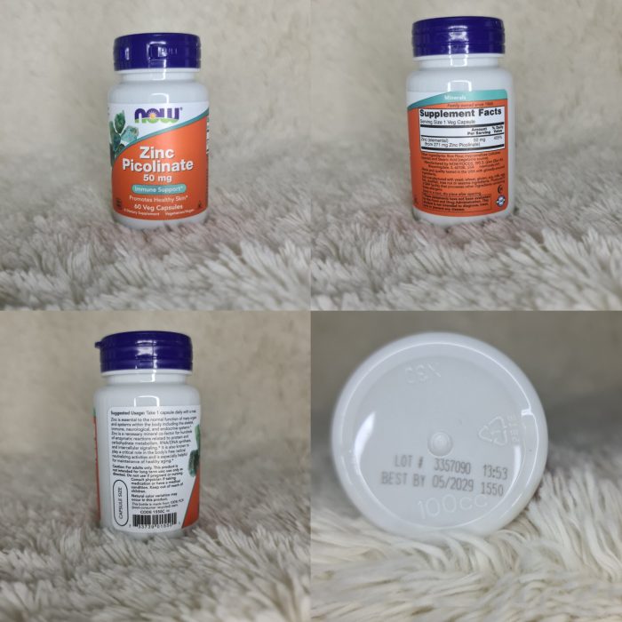 Now Foods, Zinc Picolinate, 50 mg, 60 Veg Capsules - Image 2