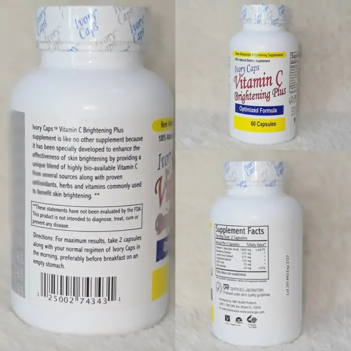 Ivory Caps Maximum Strength Vitamin C Brightening Plus 60 Caps - Image 5