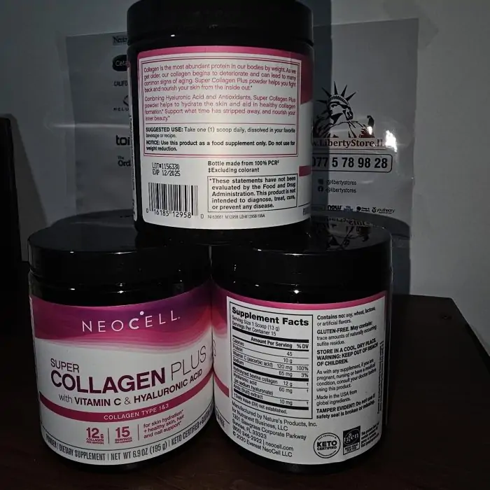 NeoCell, Super Collagen Plus with Vitamin C & Hyaluronic Acid 12g 15 Servings  6.9 oz (195 g) - Image 2