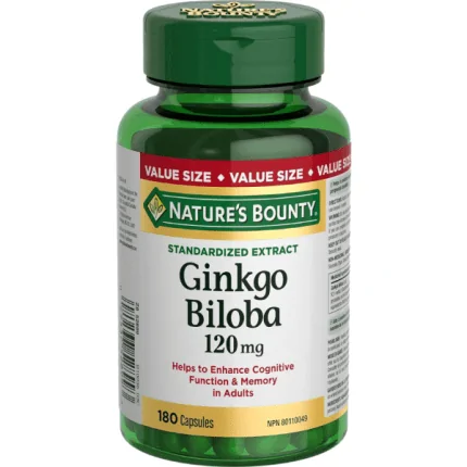 Nature's Bounty Ginkgo Biloba 120mg Value Size 180 Capsules