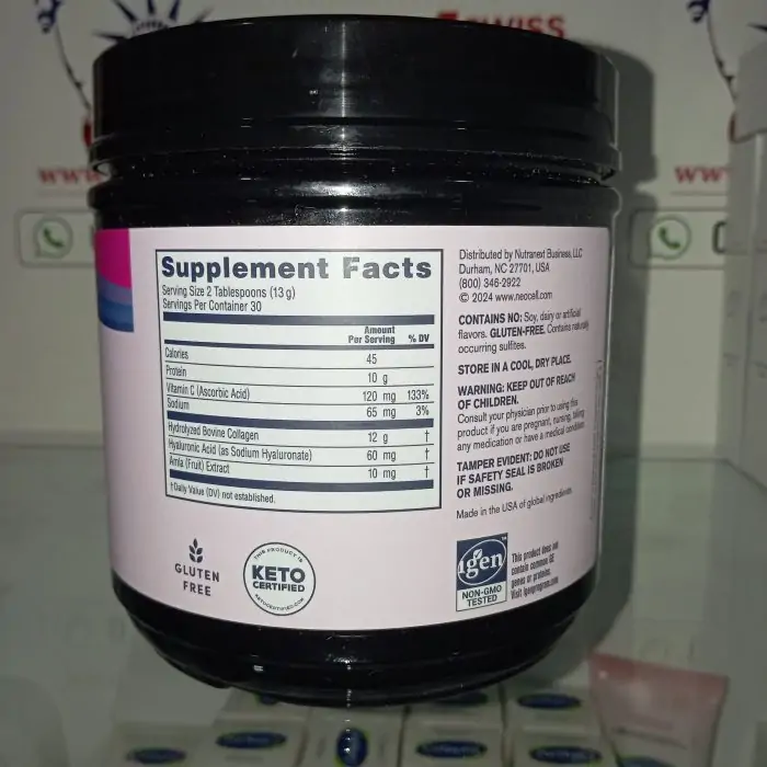 NeoCell Super Collagen Plus With Vitamin C and Hyaluronic Acid Collagen Powder, Unflavored, 12g 30Servings 13.7 oz - Image 5