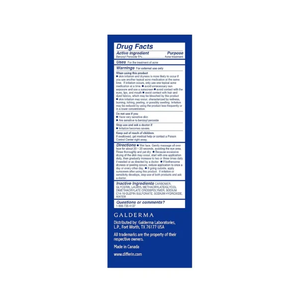 (Discounted Product ) Differin Acne Face Wash with 5% Benzoyl Peroxide - Image 5