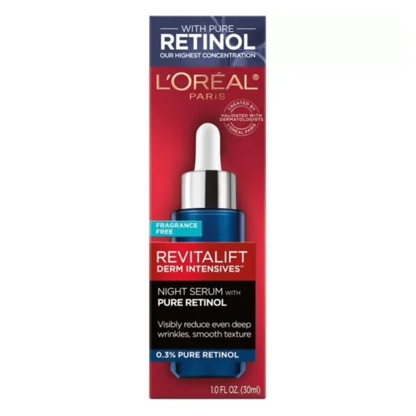 L'Oreal Paris Revitalift Derm Intensives Night Serum - 1 fl oz - Image 1