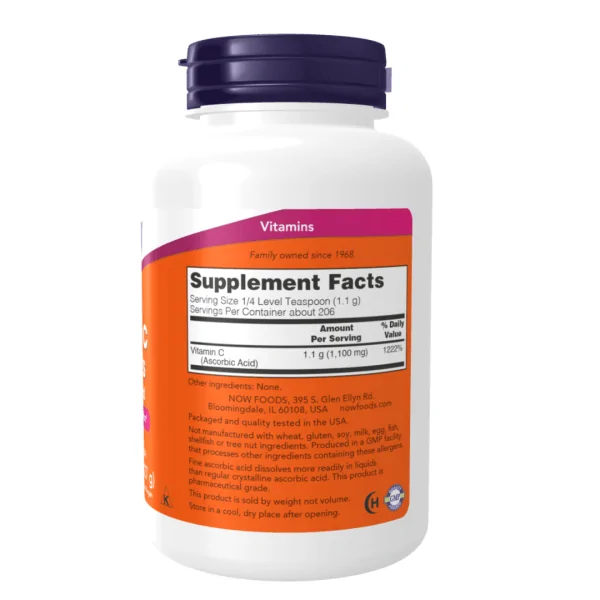 Now Foods Vitamin C Crystals Powder 227g - Image 2