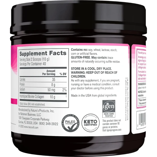 NeoCell Super Collagen Powder Unflavored 10g 40servings 14 Oz - Image 5