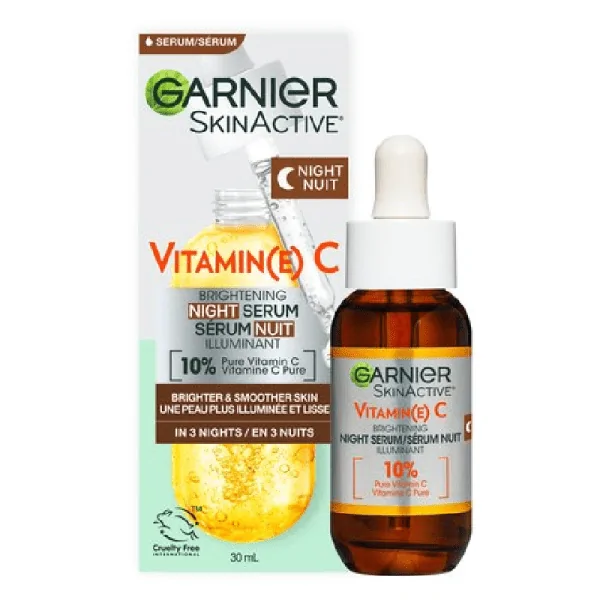 ( Discounted Product ) Garnier SkinActive Brightening Night Vitamin-C Serum 30ml - Image 1