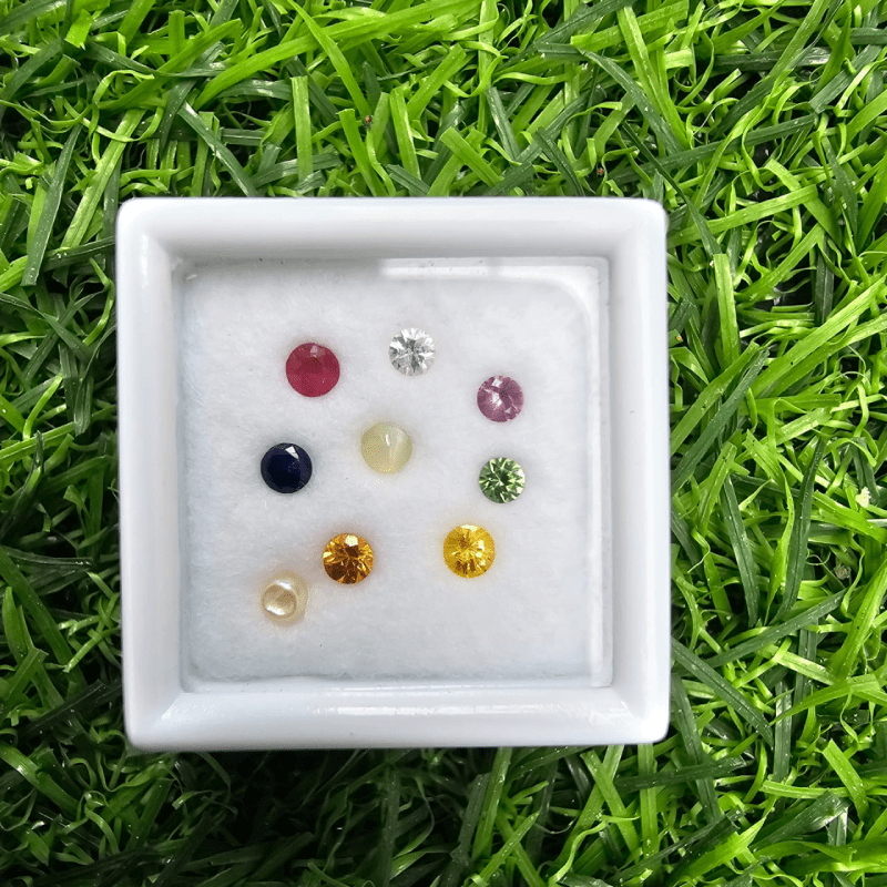 Natural 9 Gemstones Set – Nawarathna Gemstones 2.25mm