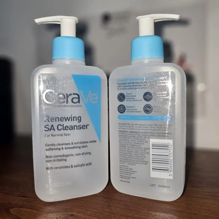 CeraVe SA Cleanser | Salicylic Acid Cleanser with Hyaluronic Acid 8 Ounce - Image 2