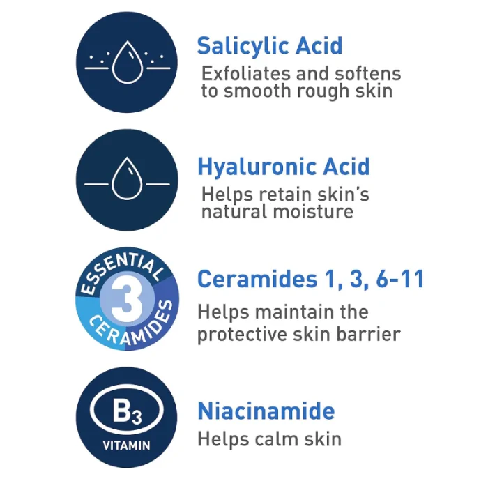 CeraVe SA Cleanser | Salicylic Acid Cleanser with Hyaluronic Acid 8 Ounce - Image 4