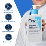 CeraVe SA Cleanser | Salicylic Acid Cleanser with Hyaluronic Acid 8 Ounce - Image 3