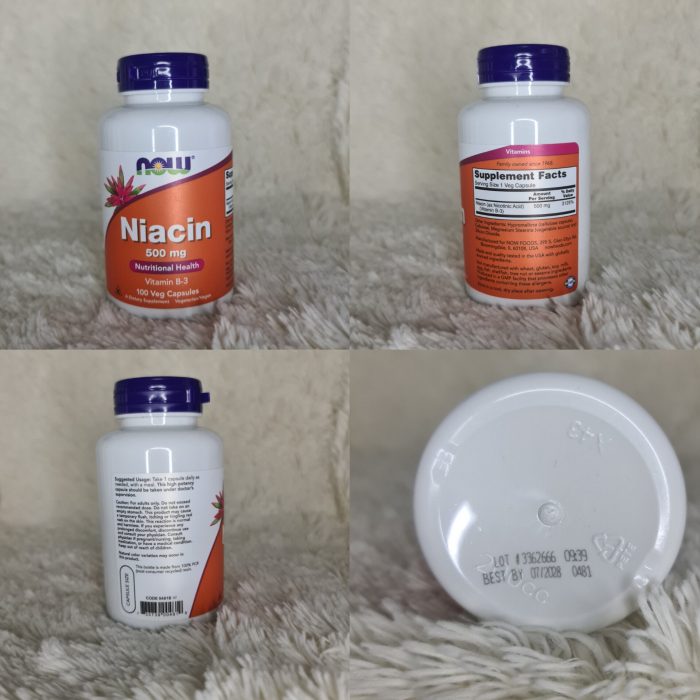 Now Foods Niacin 500 mg 100 Veg Capsules - Image 4