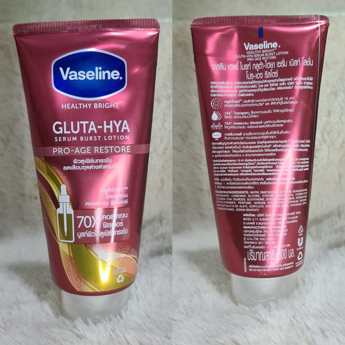 Vaseline Gluta-Hya Serum Burst Lotion Pro-Age Restore (300ml) - Image 4