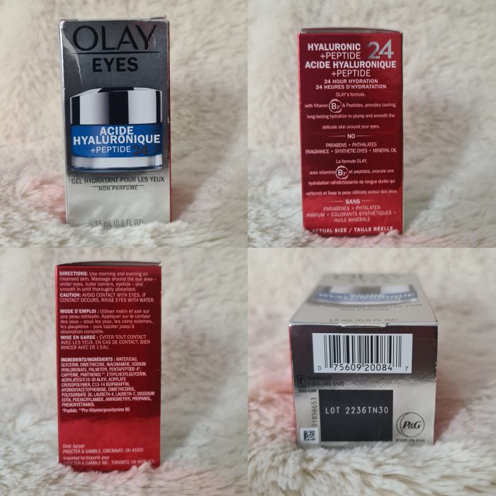 Olay Eyes Hyaluronic + Peptide 24 Hydrating Eye Gel – 15ml - Image 2