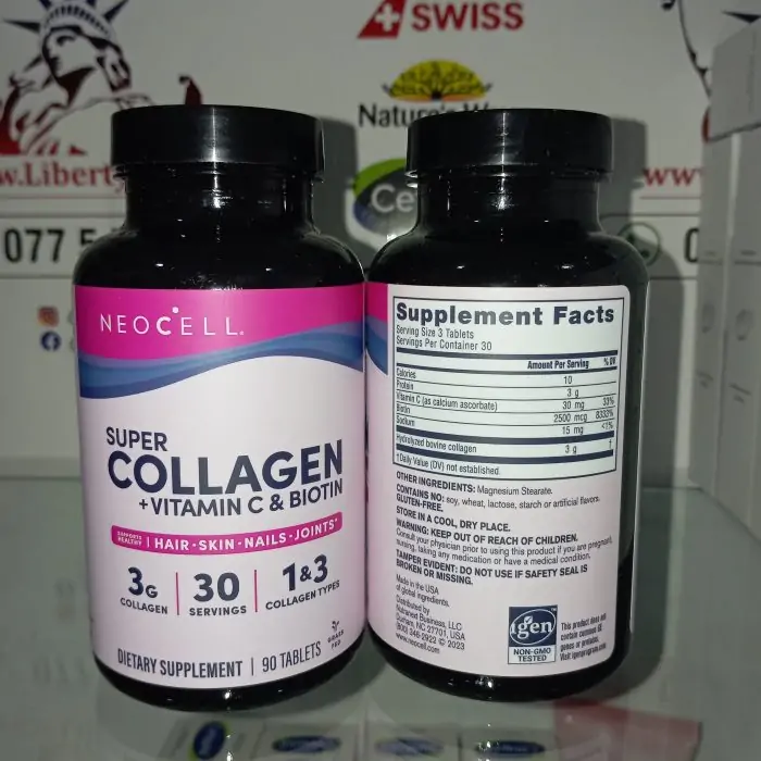NeoCell Super Collagen + Vitamin C & Biotin, 90 Tablets - Image 5