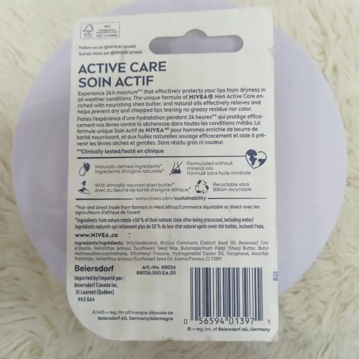 NIVEA MEN Active Care Lip Balm (2 x 4.8g) | Jojoba Oil & Shea Butter | 24-Hour Hydration for Dry Lips - Image 6