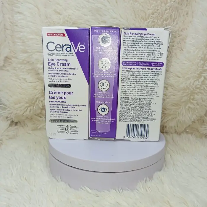 CeraVe Skin Renewing Eye Cream, Fragrance-Free 15 mL - Image 2