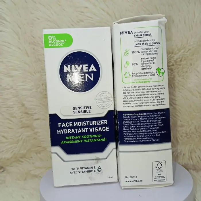 Nivea Men Sensitive Skin Face Care Moisture Cream 75ml - Image 3