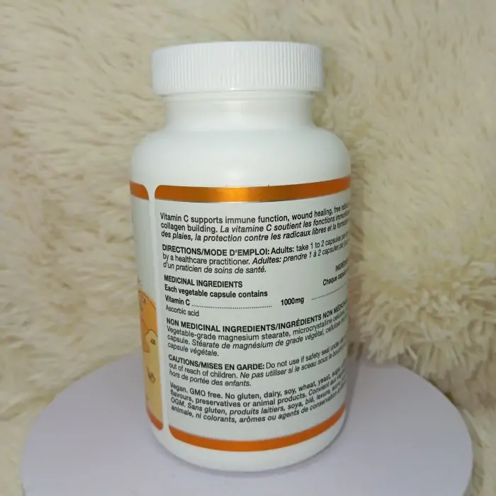 Orange Naturals Vitamin C 1000mg | High-Potency Immune Support and Antioxidant 120 veg Capsules - Image 5
